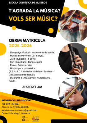 MATRÍCULA GRATUÏTA - Societat Unió Musical Museros