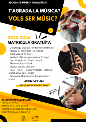 MATRÍCULA GRATUÏTA - Societat Unió Musical Museros